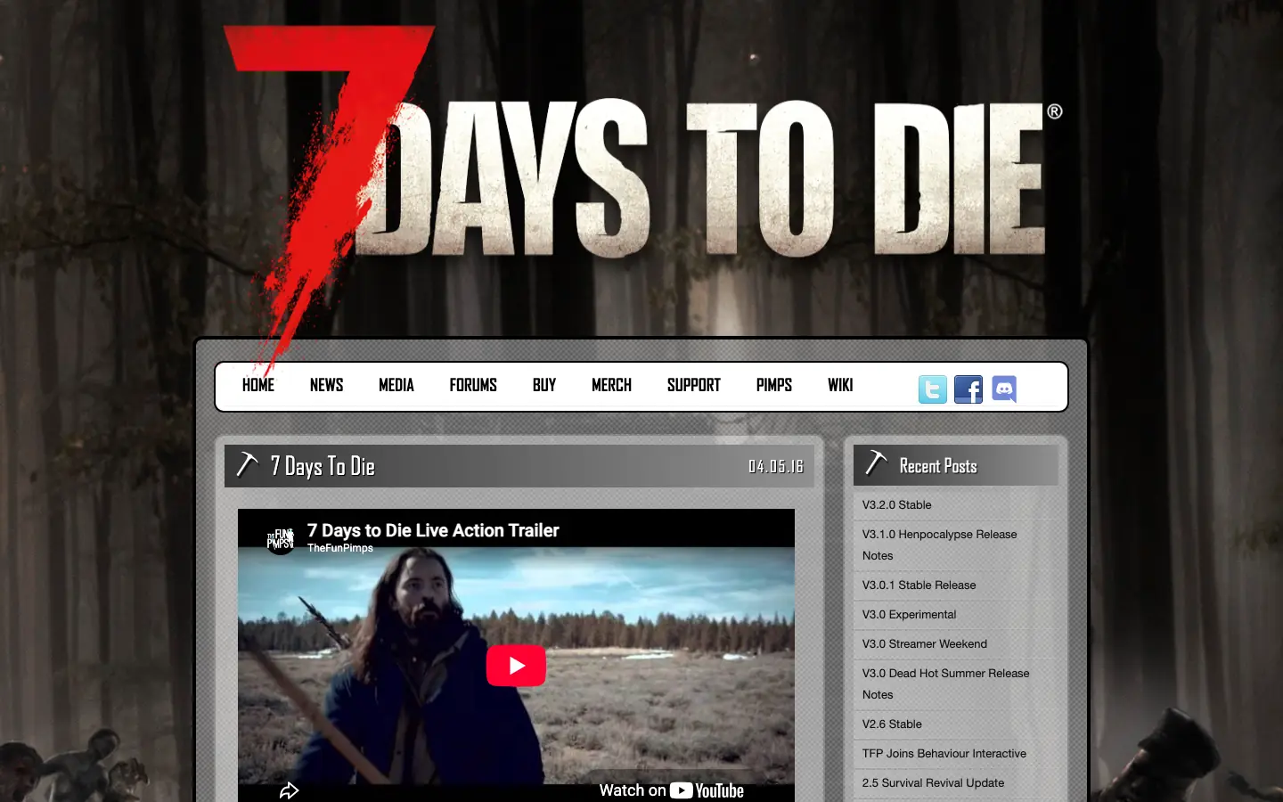 เว็บทางการของ 7 Days to Die ที่ 7daystodie.com ใช้เช็กเลข build ปัจจุบันก่อนอัปเดตเซิร์ฟ