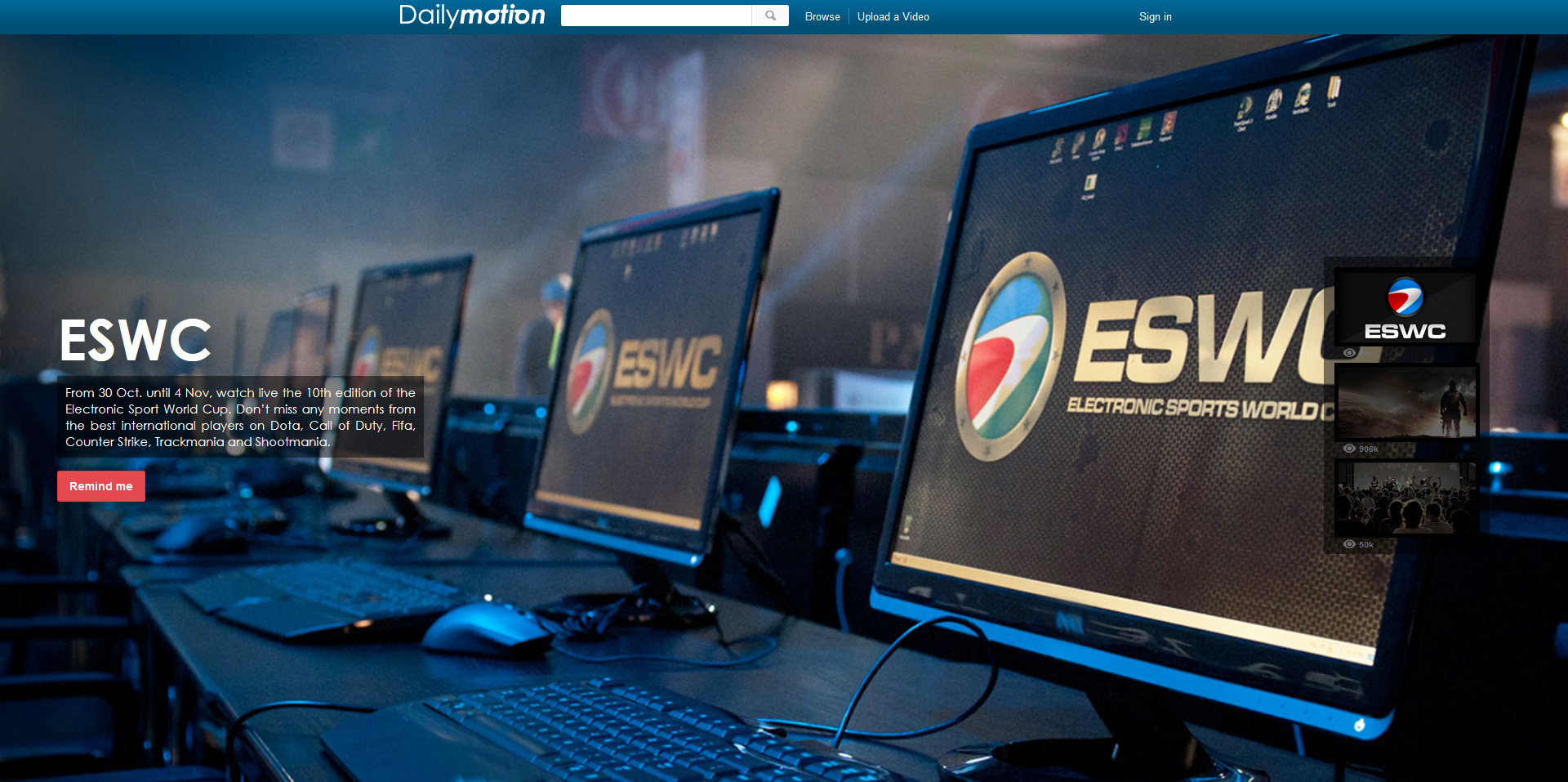 Dailymotion to exclusively broadcast eSports competitions ESWC and ASUS RoG to millions of fans