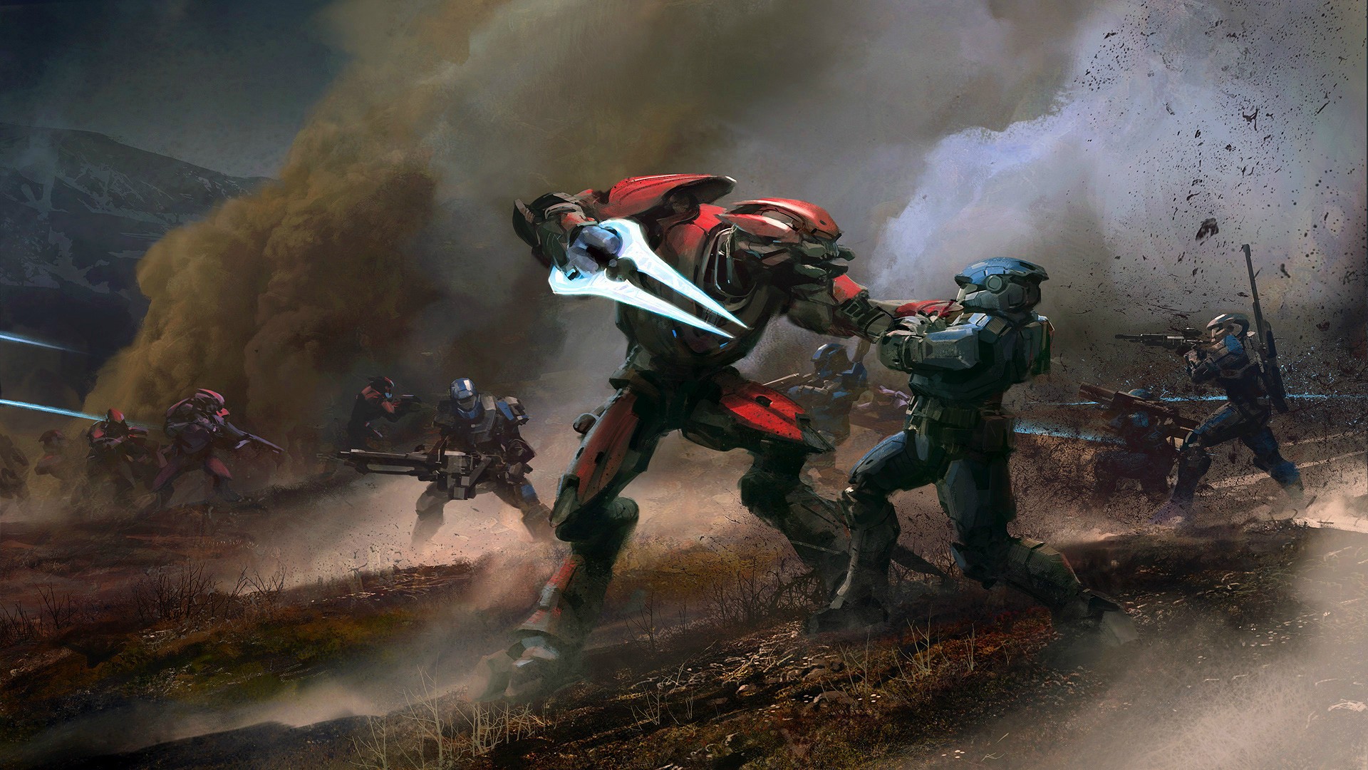 Games wallpaper gaming halo RT red vs blue