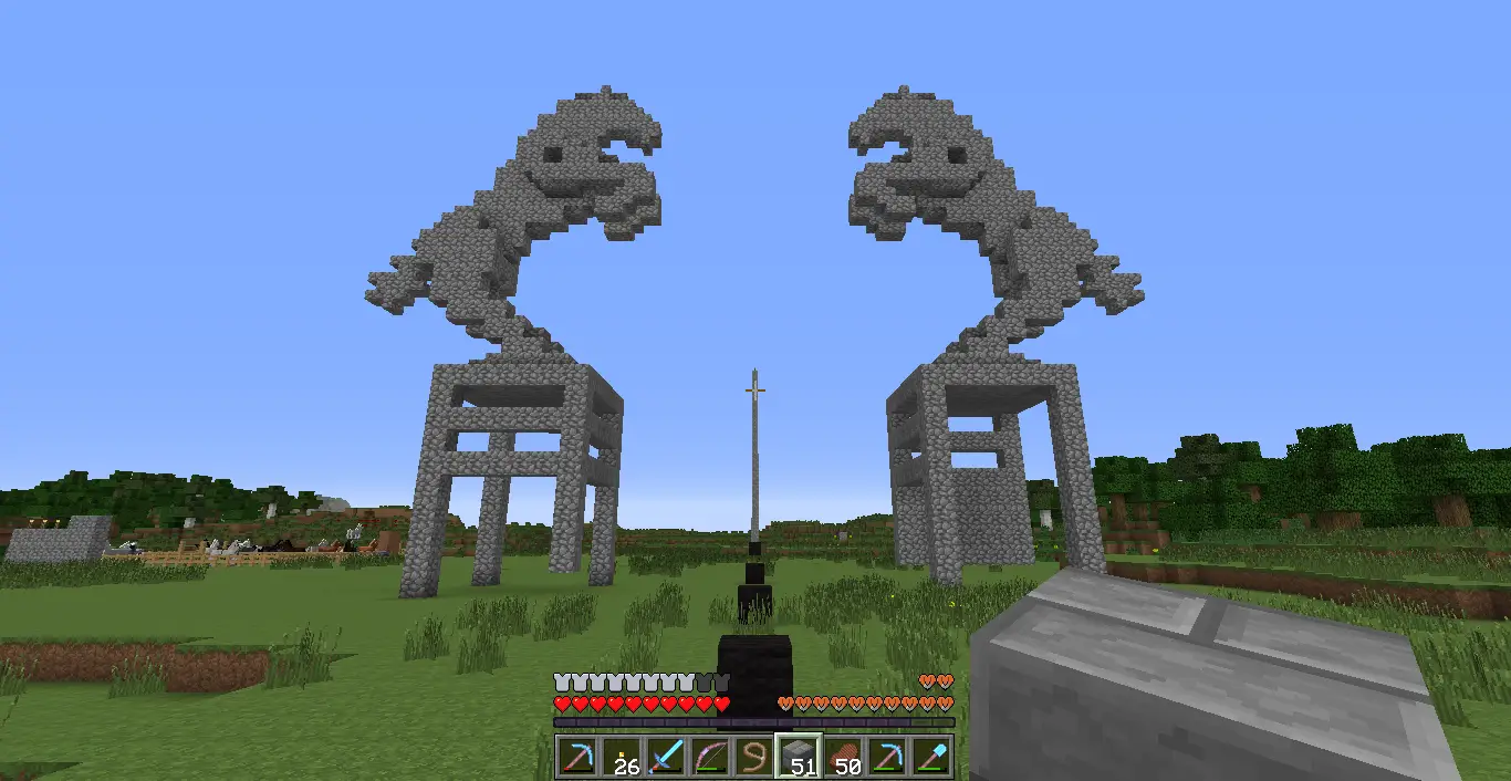 How to Build a Horse Monument in Minecraft.